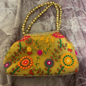 Flower Golden Purse